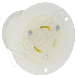 Leviton 240V 30A NEMA L6-30R Flanged Outlet Locking Receptacle - Click Image to Close