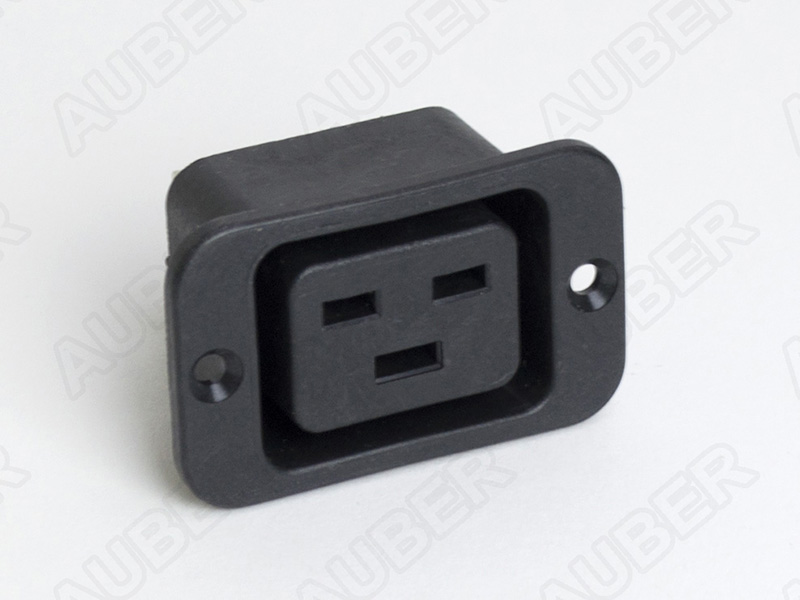 C19 Female Outlet, Panel Mount - Click Image to Close