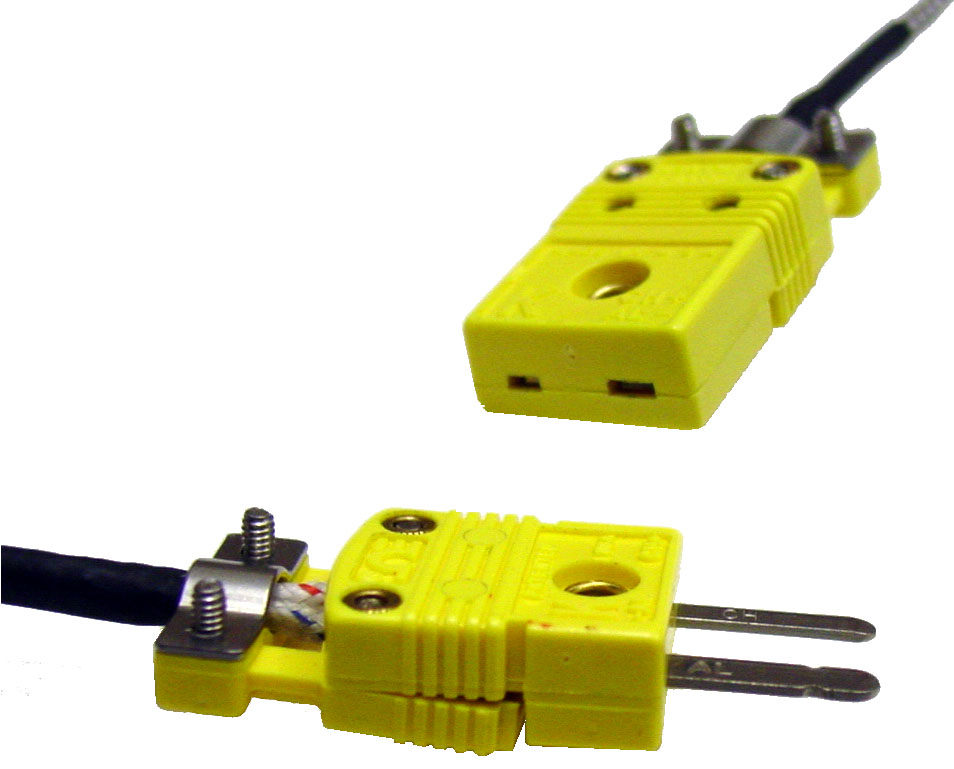 Inline Mini Connector Pair for K type Thermocouple - Click Image to Close
