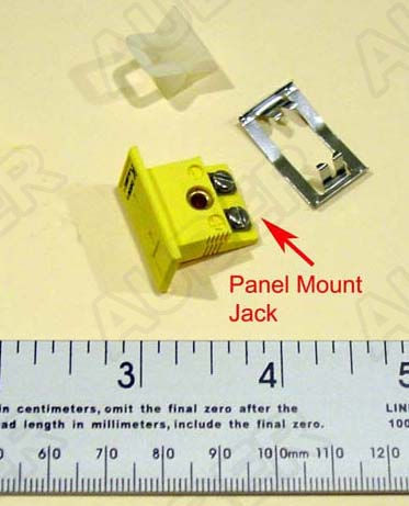 Female Panel mount mini connector for K thermocouple - Click Image to Close