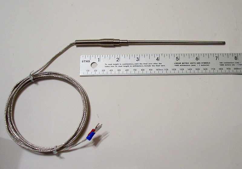 K Type Thermocouple w/ 6" (150 mm) Probe