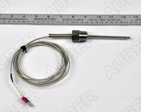 Liquid tight K type, 4 in probe, 1/2 NPT Thread - Click Image to Close