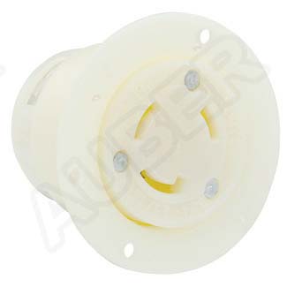 Leviton 120V 15A NEMA L5-15R Flanged Outlet Locking Receptacle - Click Image to Close