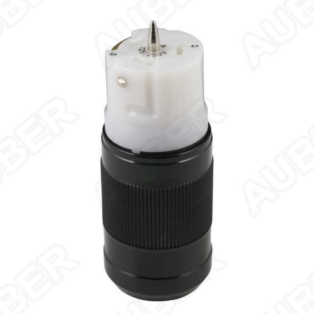 Black California Style 50A 125V/250 CS6364 Locking Connector - Click Image to Close