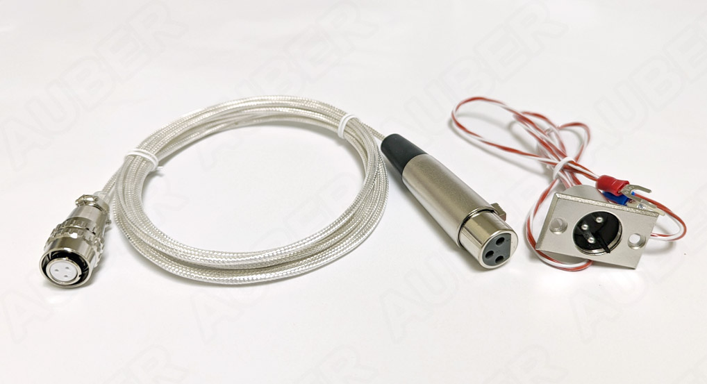 Braided Cable for PT100-L with XLRCON-M connector, Custom Length - Click Image to Close