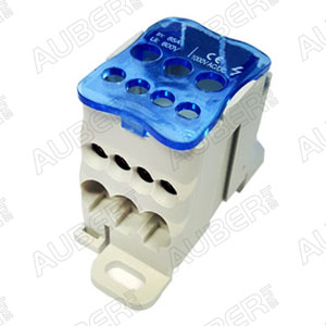 DIN Rail Power Distribution Block 80A, UL Listed - Click Image to Close