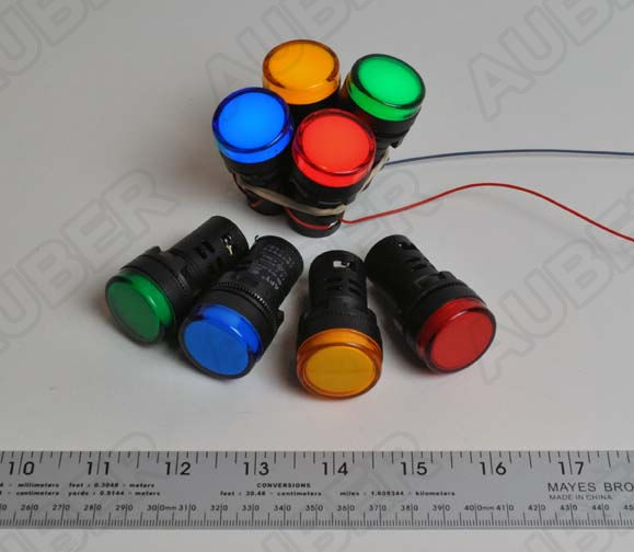 LED Indicator, 22 mm, 120/240V - Click Image to Close