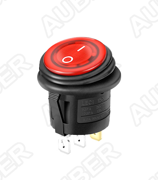 Waterproof Single Pole Single Throw Rocker Switch 120V 10A