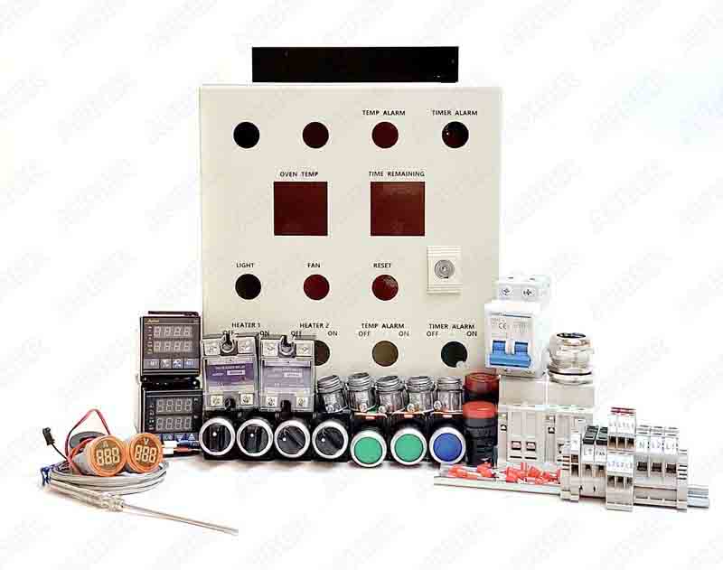 Powder Coating Oven Controller Kit ft. Light&Fan (240V 50A 12KW) - Click Image to Close