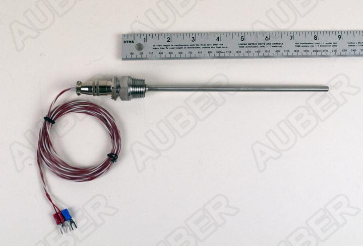 RTD Pt100 Ohm Probe Sensor – 50mm Length, 1/2" NPT Thread, Insulated Lead Wire