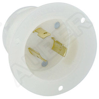 Leviton 125V 20A NEMA L5-20P Locking Flanged Inlet