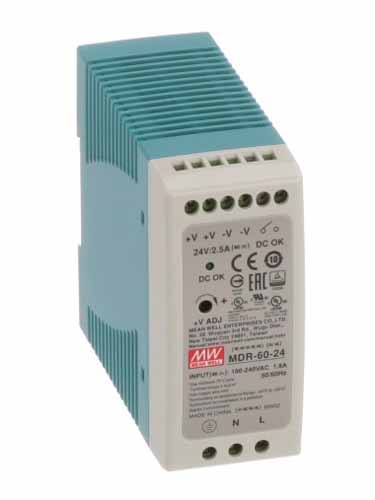 (image for) Mean Well 24VDC/2.5A 60W DIN Rail Power Supply