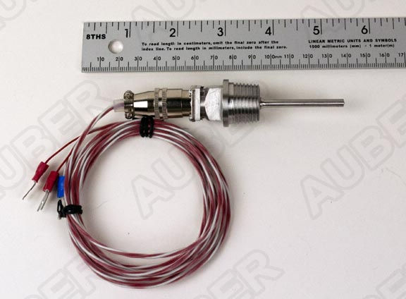 Liquid tight RTD sensor, 2.5 in, 1/2 NPT Thread - Click Image to Close