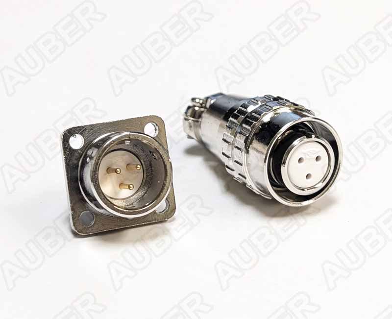 Square Flange Panel-Mount Connector for Sensors (image for) Square Flange Panel-Mount Connector for Sensors