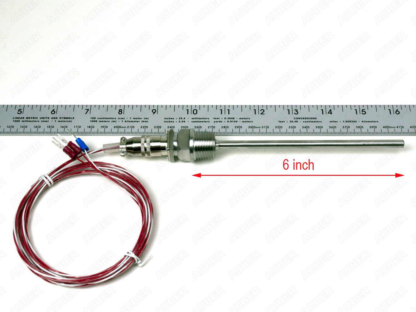 Stainless Steel 6 Probe Thermometer - 1/2 MNPT