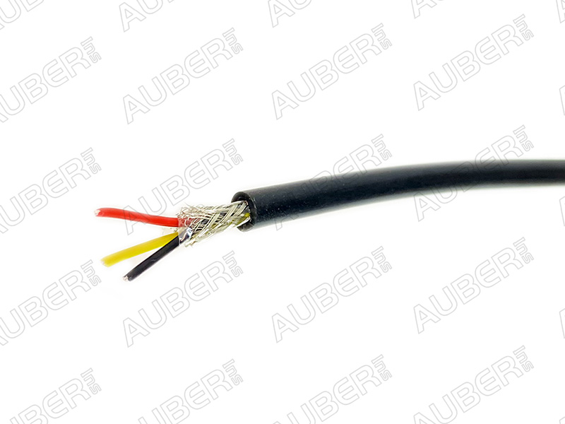 Silicone Braided Cable, 3-Lead, for RTD/Digital Sensor - Click Image to Close