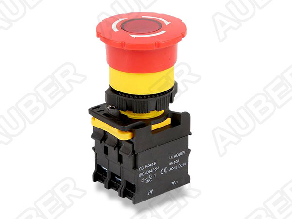 Illuminated Emergency Stop (E-Stop) Switch, 22mm - Click Image to Close