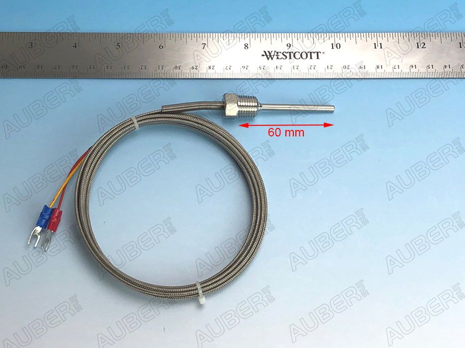 Liquid tight K type, 2.36" in probe, 1/4" NPT Thread