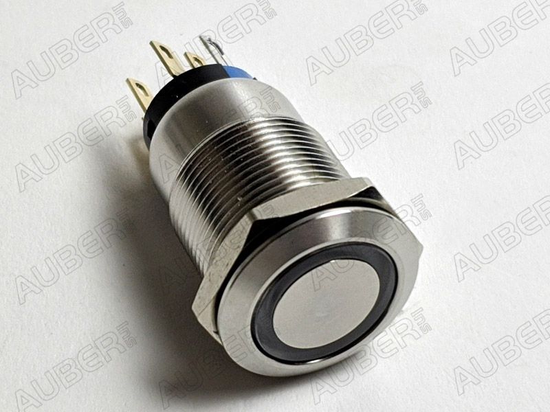 Latching Metal Vandal Resistant LED Push Button Switch 3A 